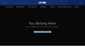 What Lifetimefitness.com website looked like in 2023 (1 year ago)