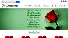 What Lovepoetry.com website looked like in 2023 (This year)