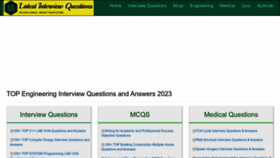 What Latestinterviewquestions.com website looked like in 2023 (This year)