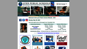 What Lynnschools.org website looked like in 2023 (This year)