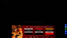 What Lionsrugby.co.za website looked like in 2023 (This year)