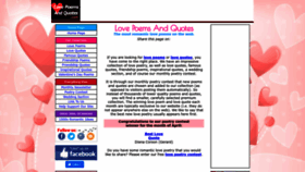 What Lovepoemsandquotes.com website looked like in 2023 (This year)