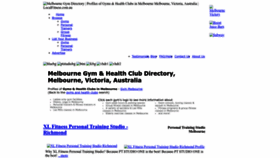 What Localfitness.com.au website looked like in 2023 (This year)