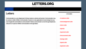 What Letters.org website looked like in 2023 (This year)