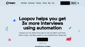 What Loopcv.pro website looked like in 2023 (This year)