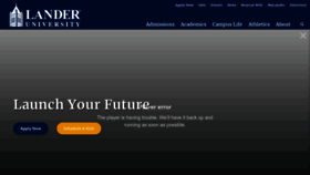 What Lander.edu website looked like in 2023 (This year)