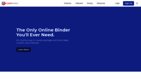 What Livebinders.com website looked like in 2023 (This year)