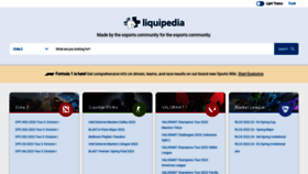 What Liquipedia.net website looked like in 2023 (2 years ago)