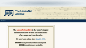 What Lieder.net website looked like in 2023 (2 years ago)