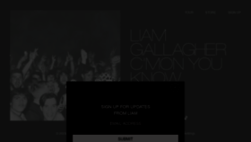 What Liamgallagher.com website looked like in 2023 (This year)