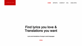 What Lyrics-on.net website looked like in 2023 (2 years ago)