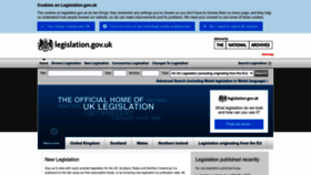 What Legislation.gov.uk website looked like in 2023 (This year)