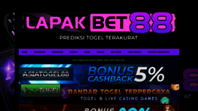 What Lapakbet88.com website looked like in 2023 (This year)