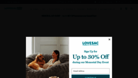 What Lovesac.com website looked like in 2023 (This year)