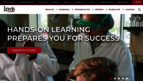 What Lewisu.edu website looked like in 2023 (2 years ago)