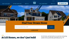 What Lgihomes.com website looked like in 2023 (This year)