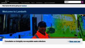 What Lambeth.gov.uk website looked like in 2023 (This year)