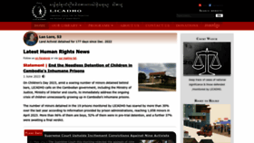 What Licadho-cambodia.org website looked like in 2023 (This year)