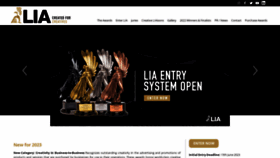 What Liaawards.com website looked like in 2023 (This year)