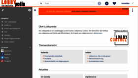 What Lobbypedia.de website looked like in 2023 (This year)