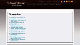 What Lacauselitteraire.fr website looked like in 2023 (This year)