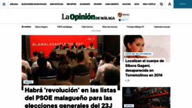 What Laopiniondemalaga.es website looked like in 2023 (This year)