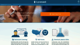 What Lycensed.com website looked like in 2023 (This year)