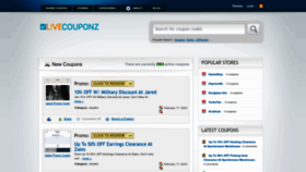 What Livecouponz.com website looked like in 2023 (This year)