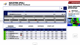 What Live.skijumping.pl website looked like in 2023 (This year)