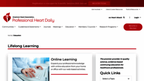 What Learn.heart.org website looked like in 2023 (This year)