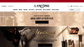 What Lancome.com website looked like in 2023 (This year)