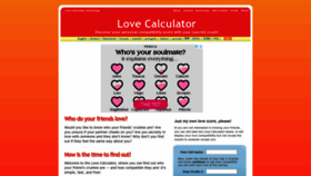 What Lovecalculator.be website looked like in 2023 (This year)