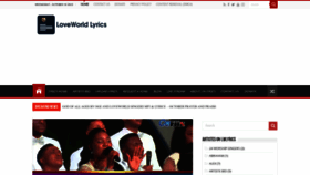 What Loveworldlyrics.com website looked like in 2023 (2 years ago)