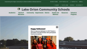 What Lakeorionschools.org website looked like in 2023 (This year)