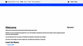 What Learnshell.org website looked like in 2023 (1 year ago)