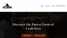 What Lostwoodsbrewery.com website looked like in 2023 (This year)