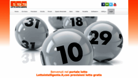 What Lottointelligente.it website looked like in 2023 (This year)