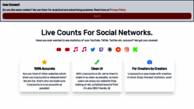 What Livecounts.io website looked like in 2023 (This year)