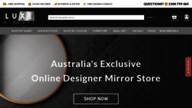 What Luxemirrors.com.au website looked like in 2023 (This year)