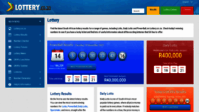 What Lottery.co.za website looked like in 2024 (2 years ago)