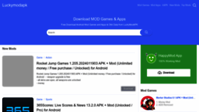What Luckymodapk.com website looks like in 2024 