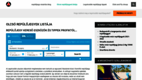 What Legolcsobbrepulojegy.hu website looks like in 2024 
