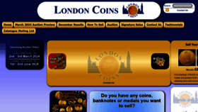 What Londoncoins.co.uk website looks like in 2024 