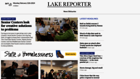 What Lakereporter.us website looks like in 2024 