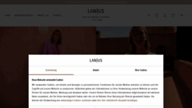 What Lanius.com website looks like in 2024 