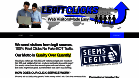 What Legitclicks.com website looks like in 2024 
