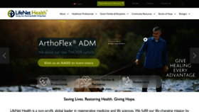 What Lifenethealth.org website looks like in 2024 