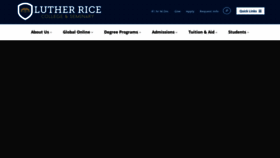 What Lutherrice.edu website looks like in 2024 