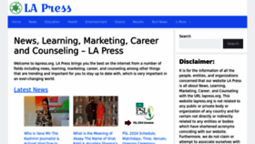 What Lapress.org website looks like in 2024 