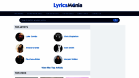 What Lyricsmania.com website looks like in 2024 